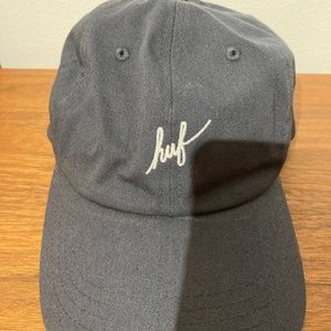 HUF navy dad cap with strapback